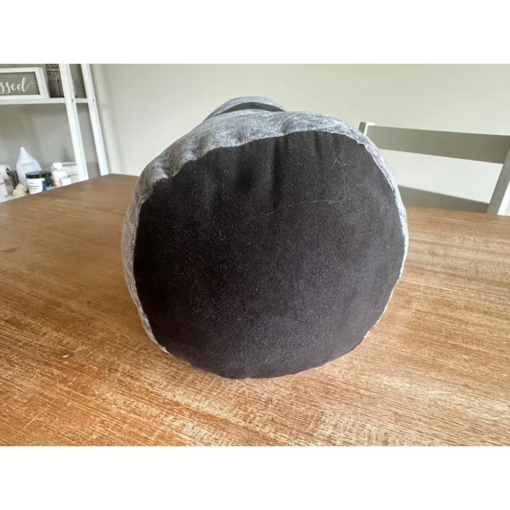 McLeland Design Grey Black Bolster Decorative Accent Pillow Pleated Colorblock